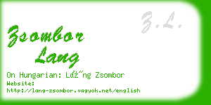 zsombor lang business card